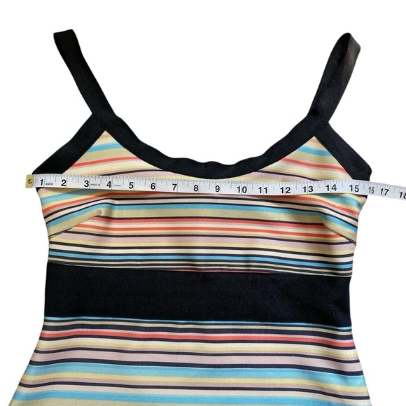 Wow Couture Bandage BodyCon Multicolored Striped Mini Dress Women’s Size Medium - Picture 8 of 11